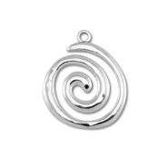 Stainless Steel - Rostfrei Stahl Anh&auml;nger Spirale Silver
