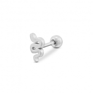 Ohrpiercing aus Stainless Steel - Rostfreiem Stahl Schlange Silver