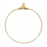 Stainless Steel - Rostfrei Stahl Schmuckzubeh&ouml;r Ohrringe Creolen H&auml;nger Gold