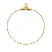 Stainless Steel - Rostfrei Stahl Schmuckzubeh&ouml;r Ohrringe Creolen H&auml;nger Gold