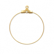 Stainless Steel - Rostfrei Stahl Schmuckzubeh&ouml;r Ohrringe Creolen H&auml;nger Gold