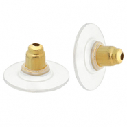 Stainless Steel - Rostfreiem Stahl Schmuckzubeh&ouml;r Ohrring Verschluss Gold