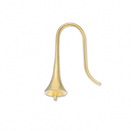 Stainless Steel - Rostfrei Stahl Schmuckzubeh&ouml;r Ohrringe / Ohrh&auml;nger mit Endkappe Gold