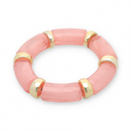 Resin-Armbänder Gold-pink