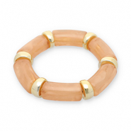 Resin-Armbänder Gold-terracotta rose