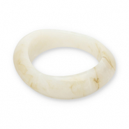 Resin-Armbänder Bangle Off white-beige