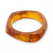 Resin-Armbänder Bangle Transparent amber brown