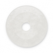 Naturstein Anhänger Quartz Donut 16mm Transparent white