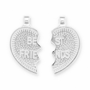 Metall Anh&auml;nger DQ "best friends" Antik silber (Nickelfrei)