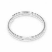 Metall Zubeh&ouml;r DQ Spaltring Antik silber (Nickelfrei)