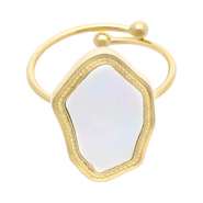 Ringe aus Stainless Steel - Rostfreiem Stahl Gold-white