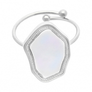 Ringe aus Stainless Steel - Rostfreiem Stahl Silver-white