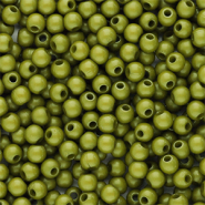 4 mm Acrylperlen Shiny Olive green