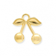 Stainless Steel - Rostfrei Stahl Anh&auml;nger Kirschen Gold