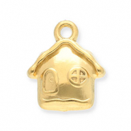 Stainless Steel - Rostfrei Stahl Anh&auml;nger Haus Gold
