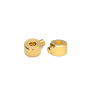 Eco-brass&reg; Metall Zubeh&ouml;r DQ Quetschperlen Tube Gold (Nickelfrei)