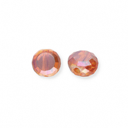 Glas Top Facett Perlen Flame orange-AB coating