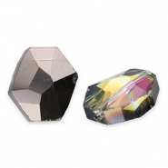 Fashion Facett Perlen Hexagon Anthracite-AB coating