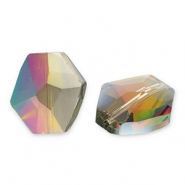 Fashion Facett Perlen Hexagon Silver-AB coating