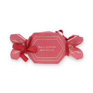 BY31&reg; Schmuck-(Geschenk)-Box Bonbon "Merry & Bright" Red-gold