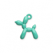 Metall Anh&auml;nger Ballonhund Turquoise-green