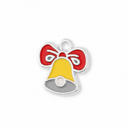 Metall Anh&auml;nger Weihnachtsglocke Silver-yellow-red-grey