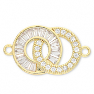 Brass TQ Metall Zwischenst&uuml;ck Rond Gold-transparent