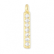 Brass TQ Metall Anh&auml;nger Bar Gold-transparent