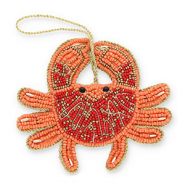 Trendy-Anh&auml;nger Krabbe Coral orange-red-gold