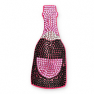 Statement hangers mit Strass Flasche Champagne Black-pink-crystal-dark pink