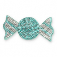 Statement hangers mit Strass Bonbon Turquoise-crystal