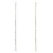 Brass TQ Metall Ohrringe / Ohrstecker mit Strass Gold-crystal