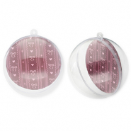 Transparenter Schmuck Ball Transparent-berry wine red-light pink