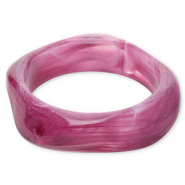 Resin-Armbänder Bangle Aubergine purple-white