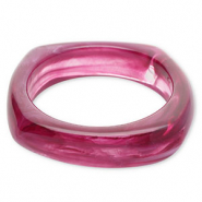Resin-Armbänder Bangle Aubergine purple-white