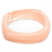 Resin-Armbänder Bangle Light pink-white