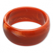 Resin-Armbänder Bangle Rust red-white