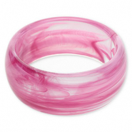 Resin-Armbänder Bangle Aubergine purple-white