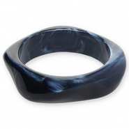 Resin-Armbänder Bangle Dark blue-white