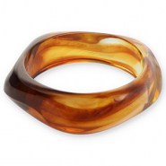 Resin-Armbänder Bangle Transparent amber brown