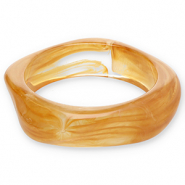 Resin-Armbänder Bangle Camel brown-white