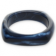 Resin-Armbänder Bangle Dark blue-white