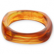 Resin-Armbänder Bangle Transparent amber brown