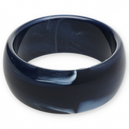 Resin-Armbänder Bangle Dark blue-white