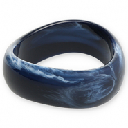 Resin-Armbänder Bangle Dark blue-white