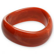 Resin-Armbänder Bangle Rust red-white