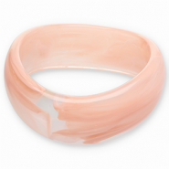 Resin-Armbänder Bangle Light pink-white