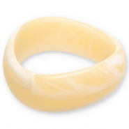 Resin-Armbänder Bangle Vanilla yellow-white
