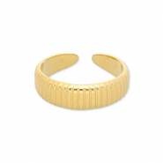 Ringe aus Stainless Steel - Rostfreiem Stahl mit Linien Gold