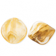 Acrylperlen Organicdesign Amber orange-white/brown